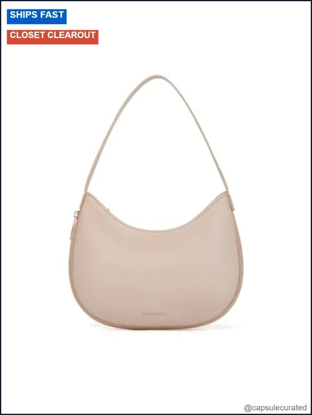 Faux Fur Hobo Bag with Zipper Pocket Shoulder Purse